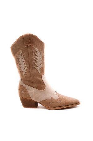 Bota media caña bicolor