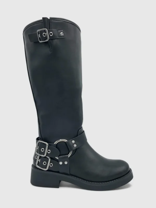 Bota Biker negra - Imagen 4