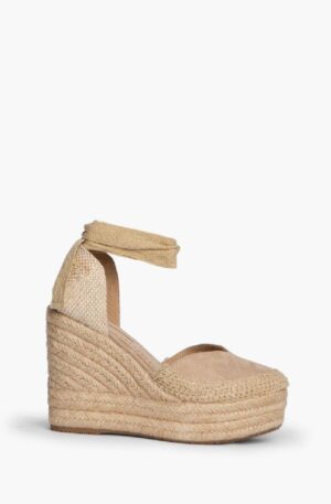 Cuña Corina mujer con lazo plataforma esparto