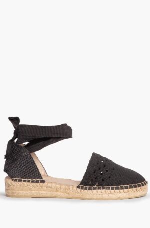 Alpargata negra cuerdas Corina