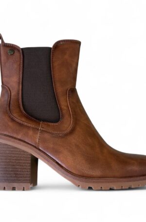 Botín camel con goma lateral