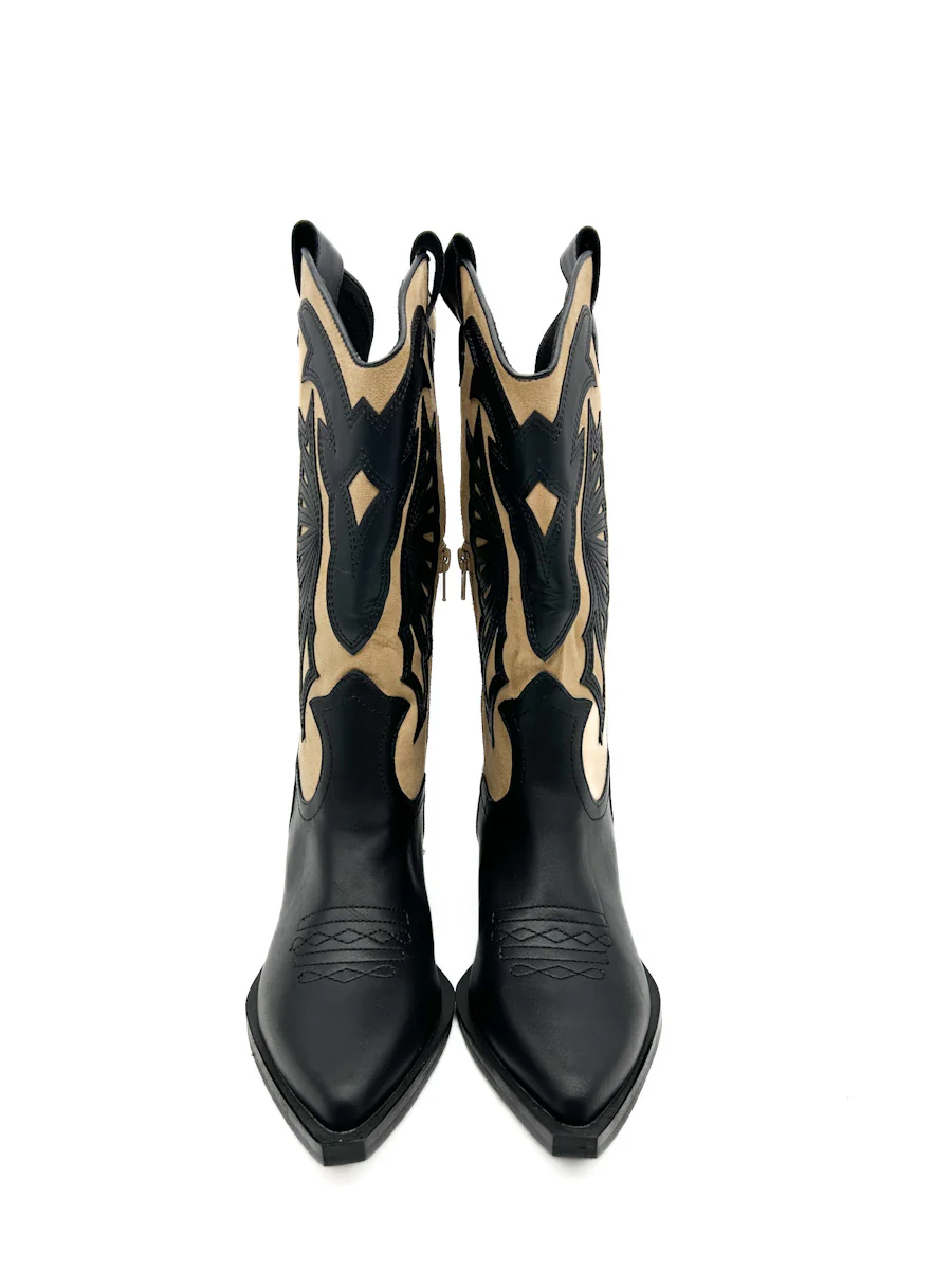 Bota media caña CORINA doble tono cowboy - Imagen 2