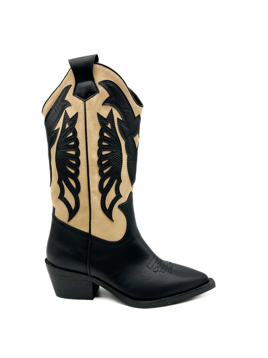 Bota media caña CORINA doble tono cowboy