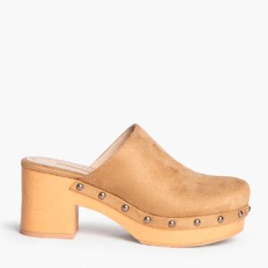 Zueco tacón madera Corina